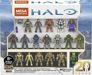 Paquete de Personajes 20 Aniversario Mega Construx Pro Builders Halo exclusivo de Amazon - Imagen 1 de 1