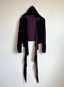 Very Rare Vintage 80’s Katharine Hamnett London Velvet Hooded Cape Witch  - Picture 1 of 22