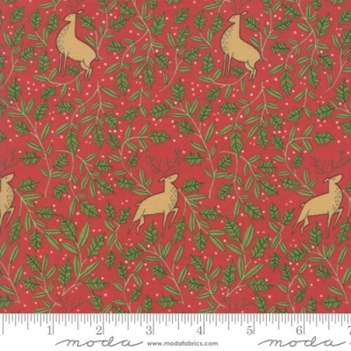 Moda To Be Jolly by One Canoe Two 36044 12 Red Holly  COTTON  - Image 1 of 1