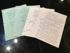 Tom Laughlin Actor Billy Jack 1988 Handwritten Diary 13 Pages High School Love