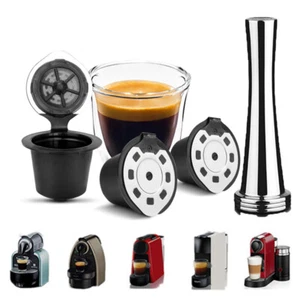 Juego de 3 cápsulas de café rellenables de acero inoxidable manipuladoras para Nespresso Pixie - Imagen 1 de 10