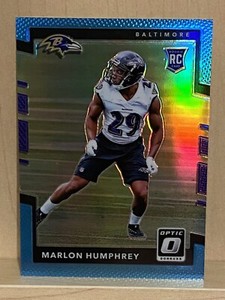 2017 Donruss Optic Marlon Humphrey RC Rookie Aqua Prizm 238/299 Ravens #128 SP