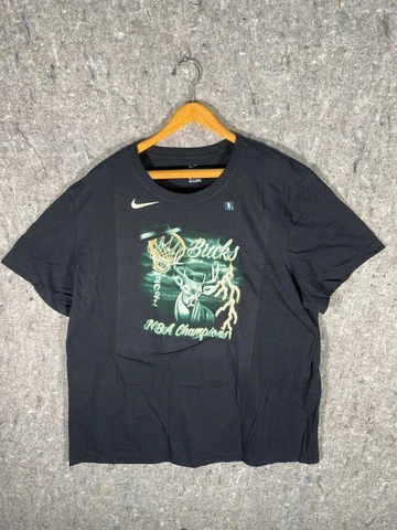 Nike Milwaukee Bucks 2021 NBA Finals Championship Short Sleeve Shirt Size 3XL Cover