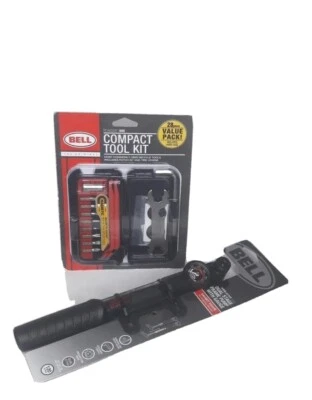 Nuevo Kit de Herramientas Compactas Bell Roadside 600 28 Piezas Bicicleta Bicicleta Bicicleta Kit de Reparación con Bomba Foto 1 de 4