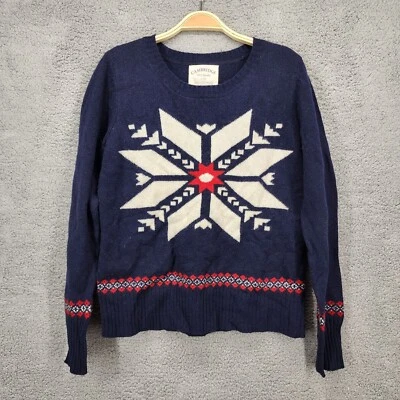 Suéter suéter tejido lana de cordero azul marino talla grande Cambridge Dry Goods para mujer Foto 1 de 4