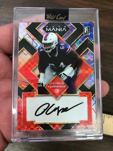 2023 wild card auto mania football o cyrus torrence rookie auto 1/1 - Picture 1 of 3