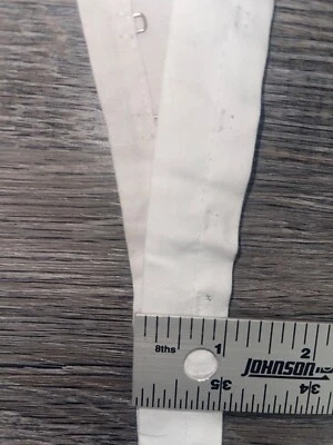 5 yardas Blanco Algodón Plata Metal Gancho Ojo Cinta Costura Cierre 1" Ancho Foto 1 de 2