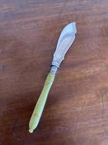 Lovely Antique Silver Plates Butter spreader With Unusual Bakelite Handle - Picture 1 of 9