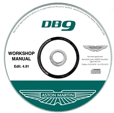 Aston Martin DB9 Manual De Taller En CD - Imagen 1 de 4