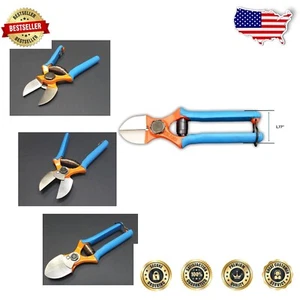 Ambidextrous Flat Back Double Blade Shears - Ideal for Pruning and Grafting - Picture 1 of 8