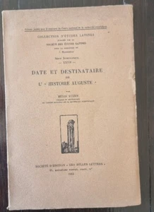 Date et destinataire de l' "Histoire Auguste" par Henri Stern (1953) belles lett - Imagen 1 de 2