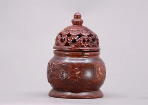Chinese Hardwood Incense Burner - Picture 1 of 7