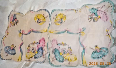 Lote De Colección De 2 Pañuelos Bailarina Bailarina Pañuelos Foto 1 de 4