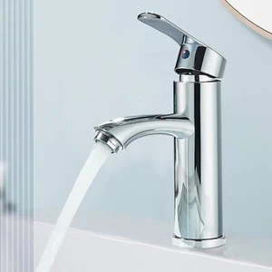 Waschtischarmatur Mischbatterie Badarmatur Wasserfall Wasserhahn Bad Waschbecken - Bild 1 von 9