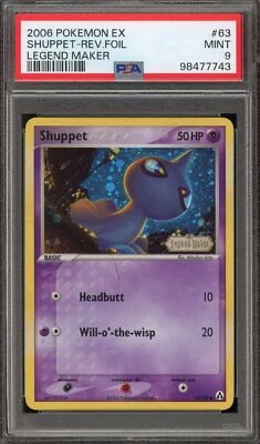 Pokemon Shuppet EX Legend Maker Reverse Holo #63 PSA 9 Mint - Image 1 of 2