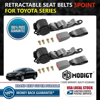 Cinturón de seguridad ajustable retráctil de 3 puntos para Toyota Camry 1998-2019 Foto 1 de 4