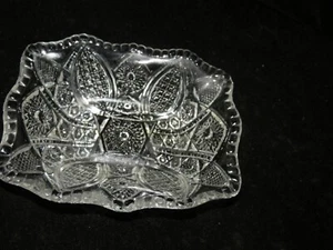 Vintage, Pressglas, rechteckig, Nussschale - Bild 1 von 4