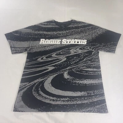 Vintage Rogue Status L T-Shirt Rob Dyrdek AOP Logo Skater Y2K HTF Pattern - Image 1 of 4