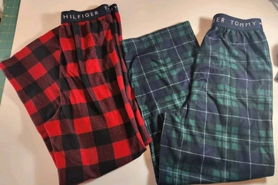 Tommy Hilfiger Holiday Pajama Pants Boys Size 8-10 Medium Red Plaid, Green Plaid - Image 1 of 4