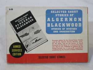Algernon Blackwood Selected Short Stories Armed Services Edition 1945 WWII (PB) - Picture 1 of 5