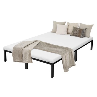B-Ware Metallbett Bettgestell Schlafzimmerbett Bett Lattenrost Schwarz 140x200 - Bild 1 von 4