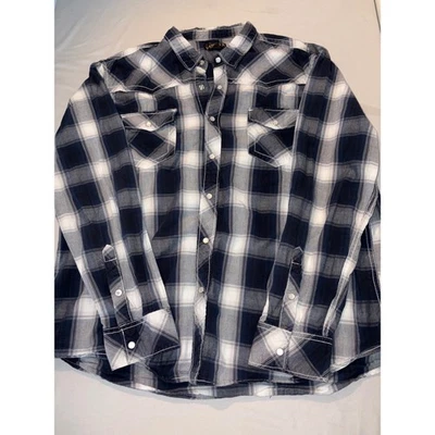 Mens XXL Helix Western Plaid Shirt Long Sleeve Button Up Cowboy Ranch - Image 1 of 4
