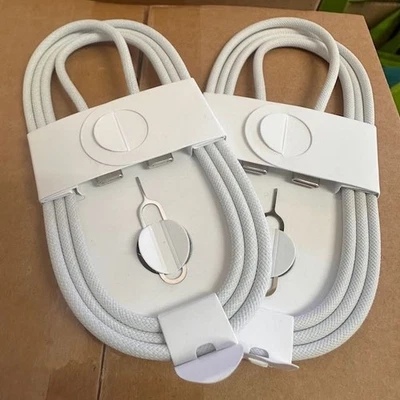 2X Apple iPhone Braided Type-C to Type-C Charging Cable (USB-C) 1M iPhone 15 16 - Image 1 of 4