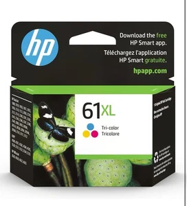 Cartouche d'encre neuve 61XL tricolore d'origine pour imprimante HP - Photo 1/1