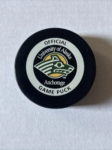 2006-07 Inglasco University Of Alaska Anchorage WCHA Official Game Puck - Picture 1 of 2