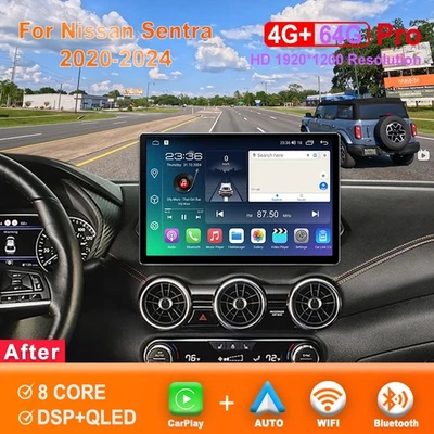 12.5 inch Screen Android Car Radio Nissan Sentra 2020-2024 CarPlay Head Unit - Image 1 of 4