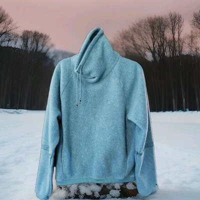 Nike Extra Small Soft Fleese Mock Turtleneck Soft Turquoise Color Women's XS - Image 1 of 4