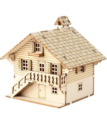 Youngmodeler 3D Wooden Model Kit  DIY World House Self-Assembly Craft Kit - Image 1 of 3