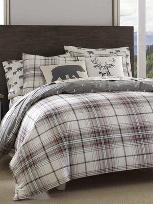 Eddie Bauer - Decoración del hogar - Juego de edredón y farsa 100 % algodón a cuadros dobles Foto 1 de 4