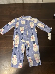 carters 18 month 2 piece Snowman pajamas - Picture 1 of 1