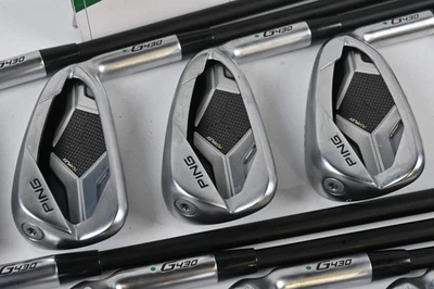Ping G430 Irons / 5-PW+AW+GW / Green Dot / Regular Flex Ping Alta CB AWT Shafts - Image 1 of 4