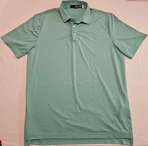 RLX Ralph Lauren Golf Polo Shirt Mens Size L Performance Antigua Green Wicking - Picture 1 of 5