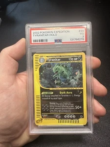Tarjeta holográfica Pokemon 2002 Expedition Tyranitar #29/165 PSA 3 - Imagen 1 de 2