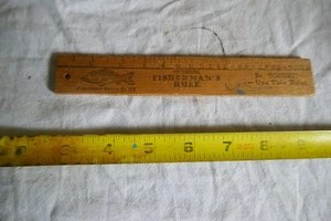Lote de Reglas de Pescador de Madera Vintage 25-36-1-ec - Imagen 1 de 4