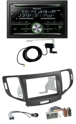 Pioneer CD USB MP3 Bluetooth 2DIN DAB Autoradio für Honda Accord ab 11 anthrazit - Bild 1 von 4