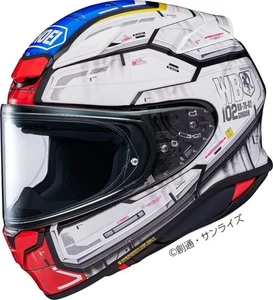 SHOEI Full Face Motor Cycle Helmet Z-8 RX-78-02 Gundam TC-10 White/Gray - Imagen 1 de 12