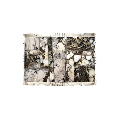 Steve Francisco, Buckle, Wild Horse Turquoise, Navajo, 2" - Image 1 of 3