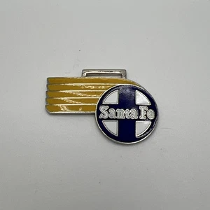 Santa Fe Railway Railroad Co Watch FOB New Leather Strap Keyring Free Shipping - Picture 1 of 8