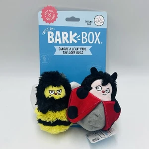 Bark Box S Simone Jean-Paul Love Bugs Plush Dog Toy Crinkle Squeaker New - Picture 1 of 2