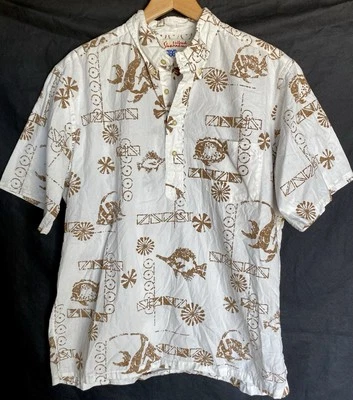 Camisa Hawaiana Manga Corta Estampado Reverso ALFRED SHAHEEN REYN SPOONER Talla L De Colección Foto 1 de 4