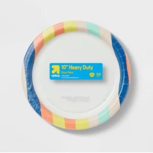 Heavy Duty Multicolor Paper Plates 10" - 120 count- up & up - Picture 1 of 6