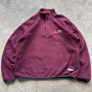 Vintage Russell Athletic Button Embroidered Red Men’s Large USA Fleece Jacket - Picture 1 of 4