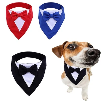 Bufanda para perros mascotas pequeña mediana grande pañuelo para perros Halloween collar de esmoquin suave lindo Foto 1 de 3