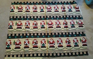 "TELA DE ALGODÓN DE COLECCIÓN Kari Pearson KP NIÑOS SANTA CLAUS Navidad 42"" X 27"" - Imagen 1 de 3