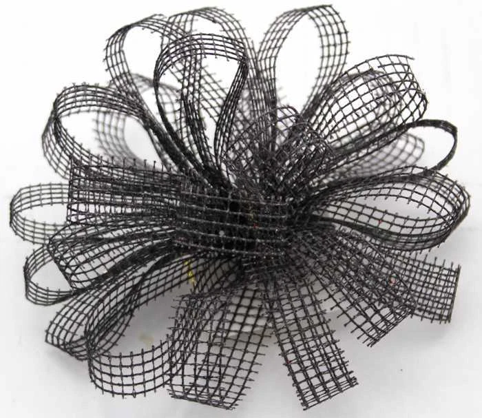 25  YDS. roll SHOWTIME BLACK  SPARKLING CORSAGE RIBBON   5/8" w - Image 1 of 1