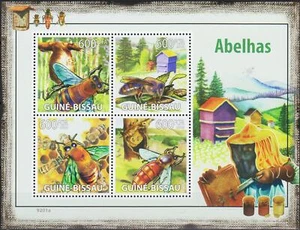 Guinea Bissau 2009 Api Insetti Apicoltura Natura Cibo Alveare Miele Foglio Mnh - Foto 1 di 1